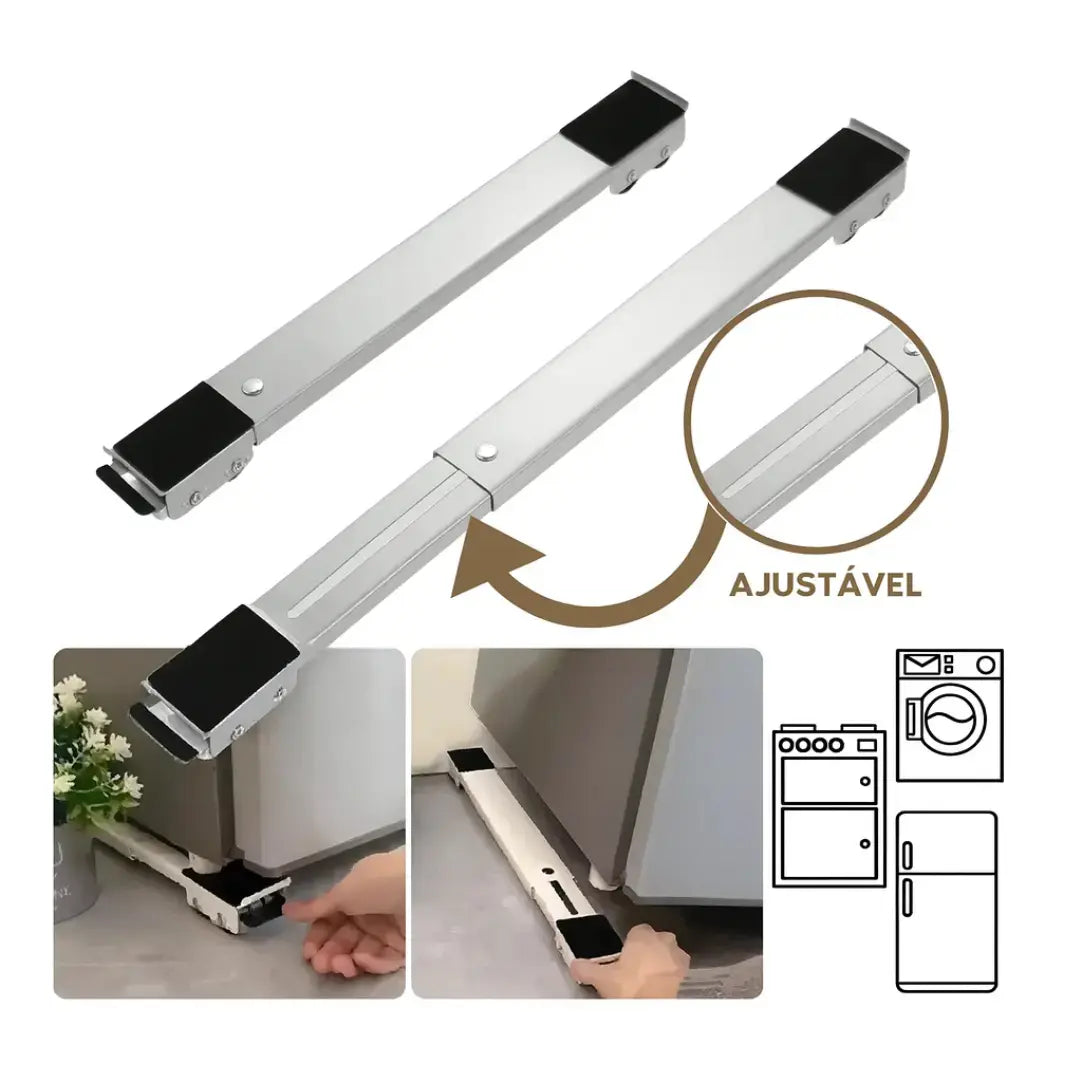 Base ForceMove: Suporte Universal Antiferrugem e Antiderrapante para Móveis e Eletrodomésticos