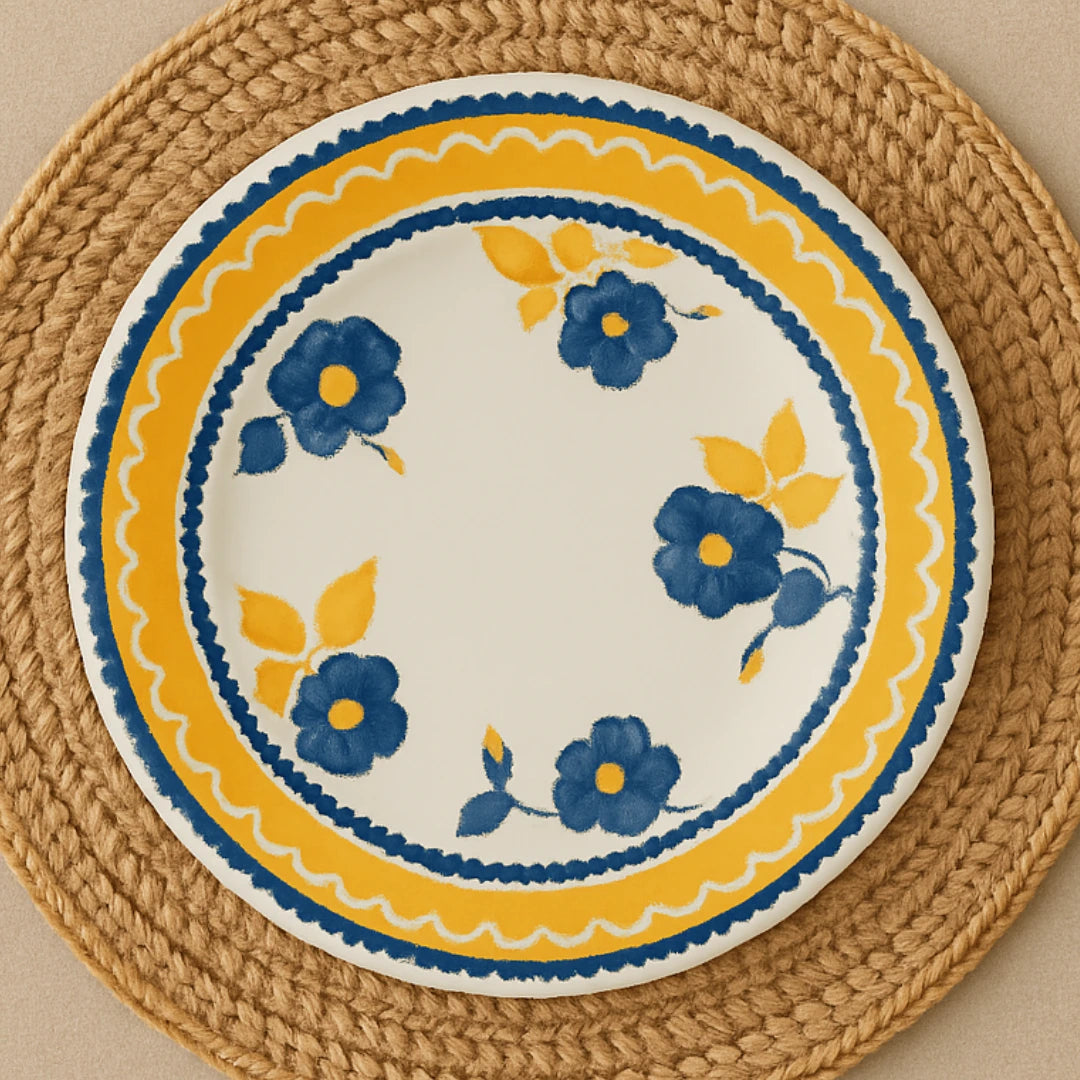 Jogo de Pratos Aria: Pratos Fundos de Porcelana (12 Unidades)