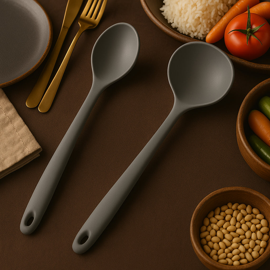 Kit Belmon Silicone: 2 Utensílios de Cozinha ( Concha e Colher )