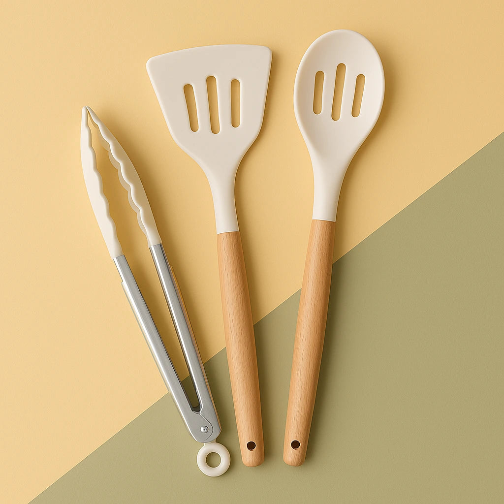 Kit Casalina Silicone: 12 Utensílios Antiaderentes para Cozinha