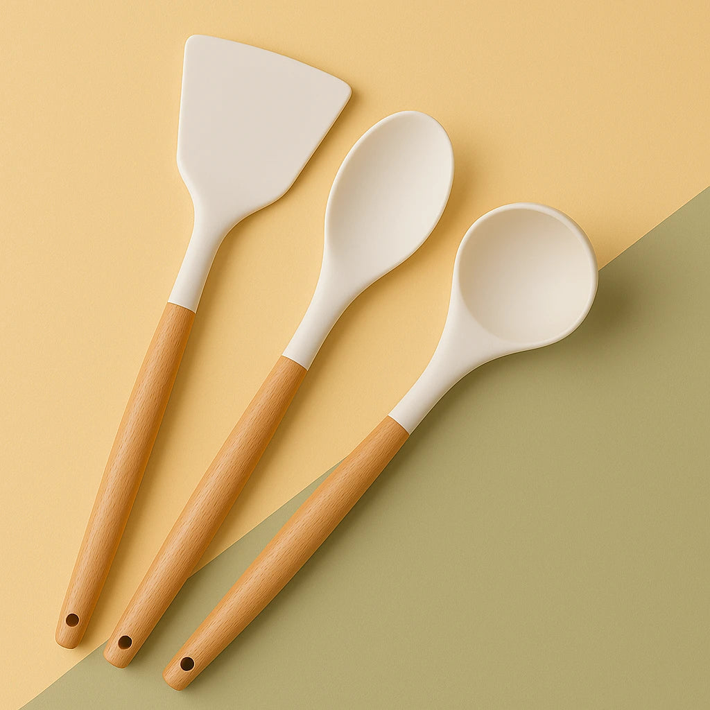 Kit Casalina Silicone: 12 Utensílios Antiaderentes para Cozinha