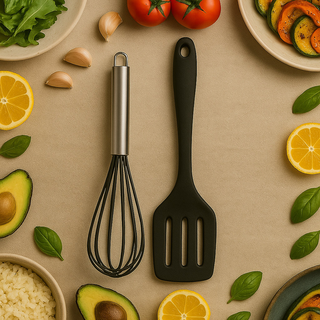 Kit Siena Silicone: 5 Utensílios Antiaderentes