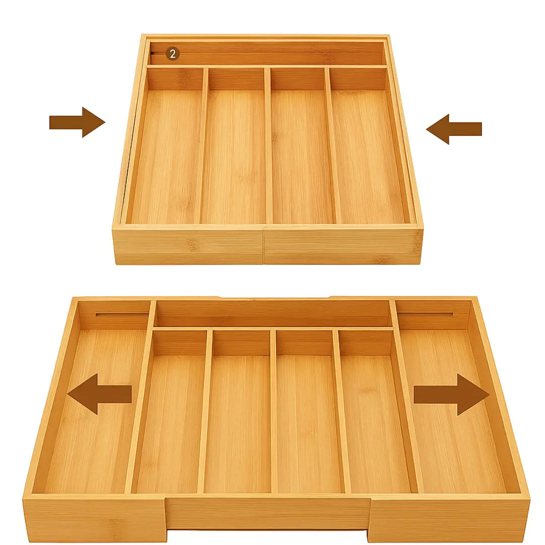 Porta Talheres Imperiale: Organizador Expansível de 7 Divisórias