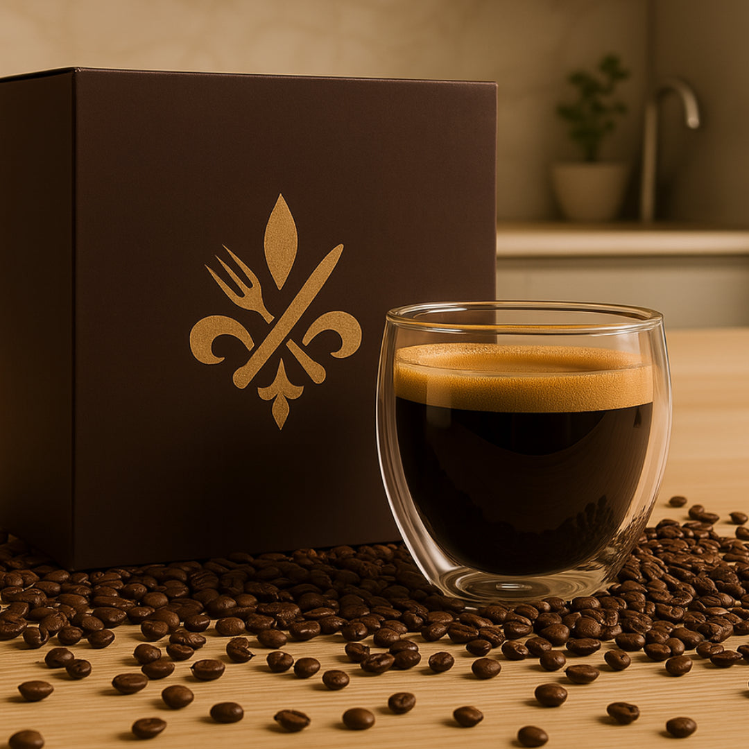 Xícara Gourmet Monarque: Vidro Duplo com Isolamento Térmico