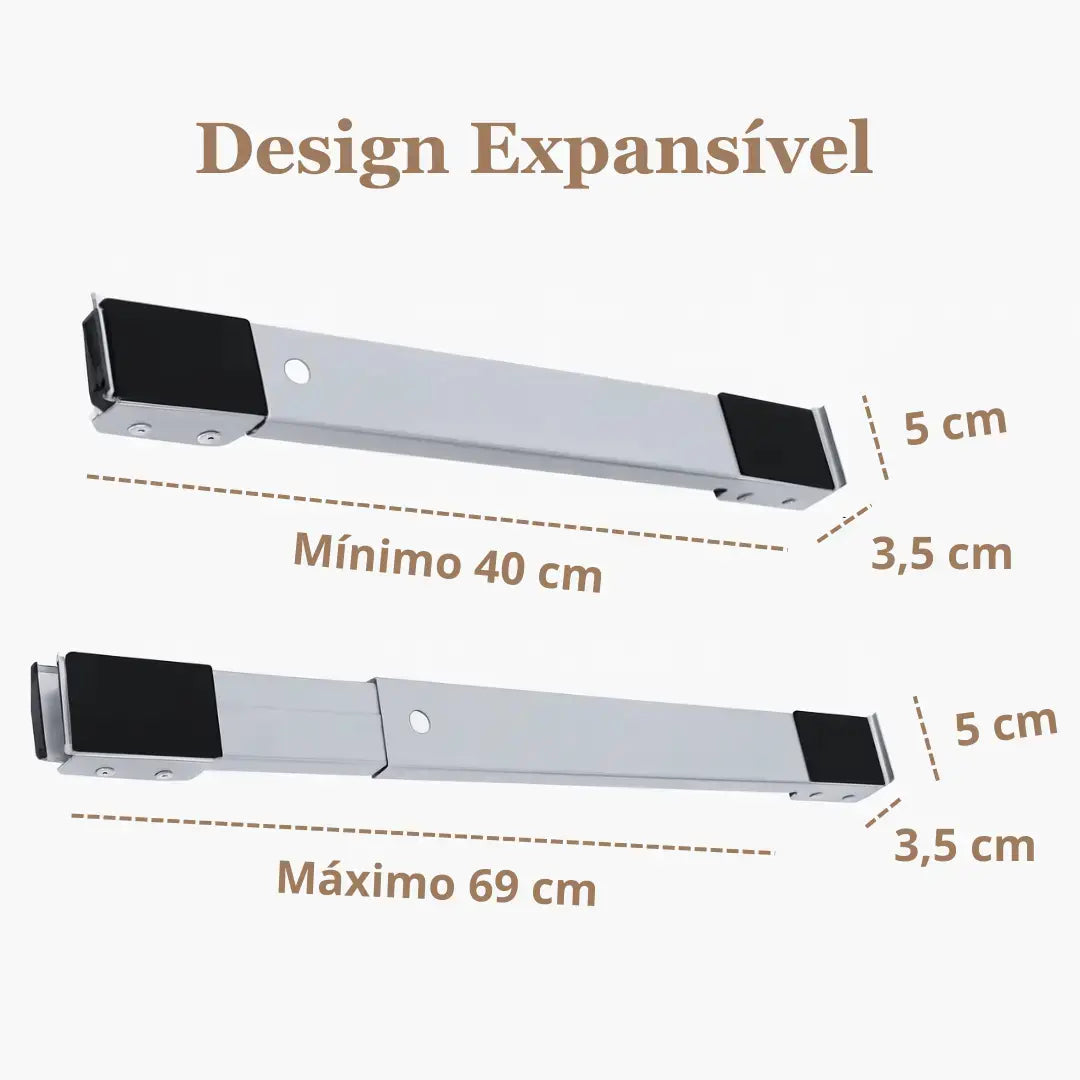 Base ForceMove: Suporte Universal Antiferrugem e Antiderrapante para Móveis e Eletrodomésticos