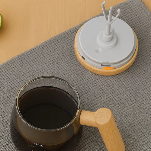 Caneca Auréa Elite: Mistura Automática com Detalhes Exclusivos em Vidro e Bambu