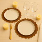 Jogo de Pratos Milano: Porcelana Premium Decorada 25cm (4 Unidades)