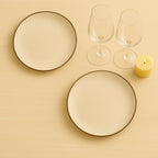 Jogo de Pratos Milano: Porcelana Premium Decorada 25cm (4 Unidades)