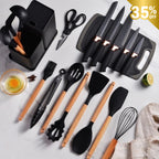 Kit Royale Anti-Risco e Antibacteriano: 19 Utensílios de Silicone Premium