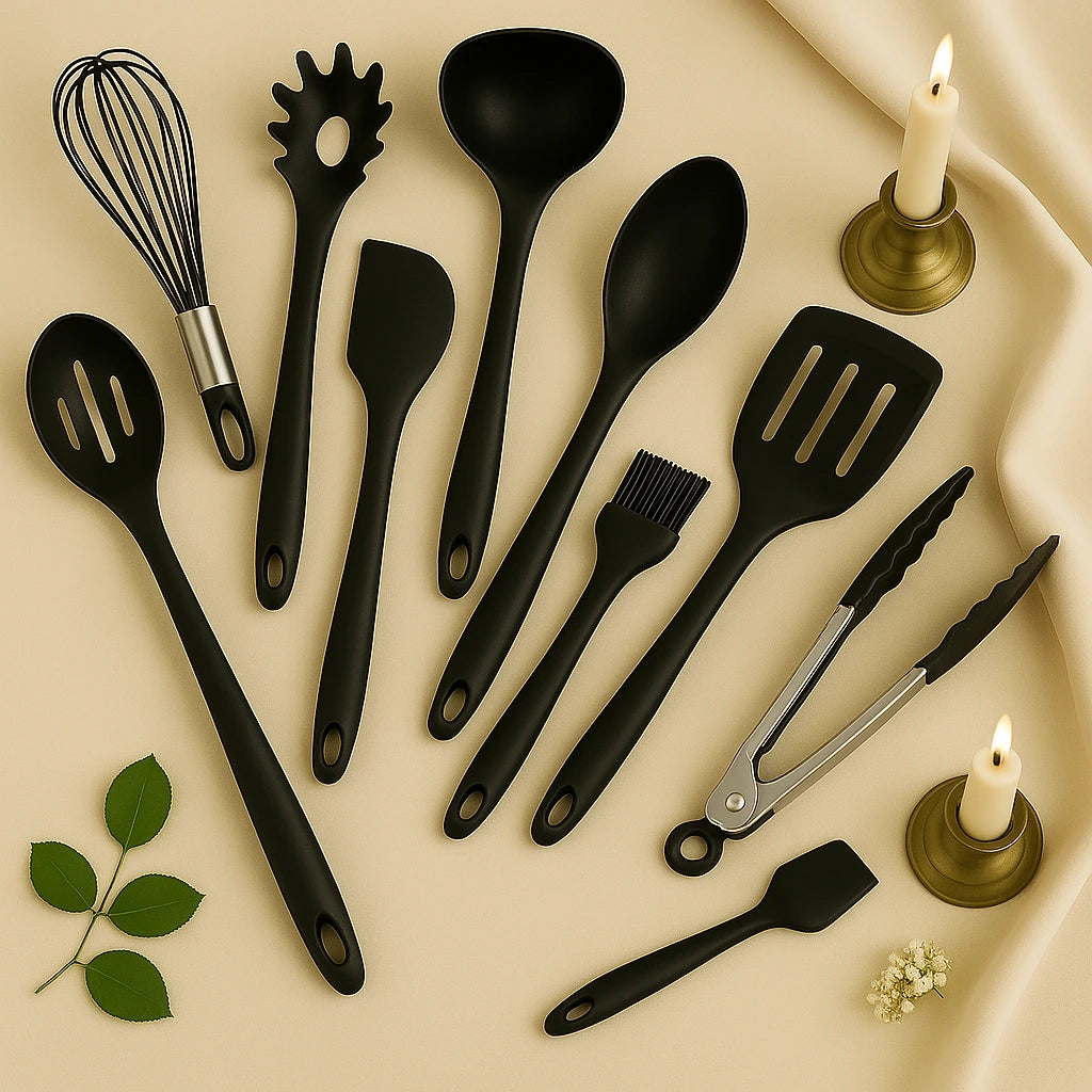 Kit Delicatto Silicone: 10 Utensílios de Cozinha