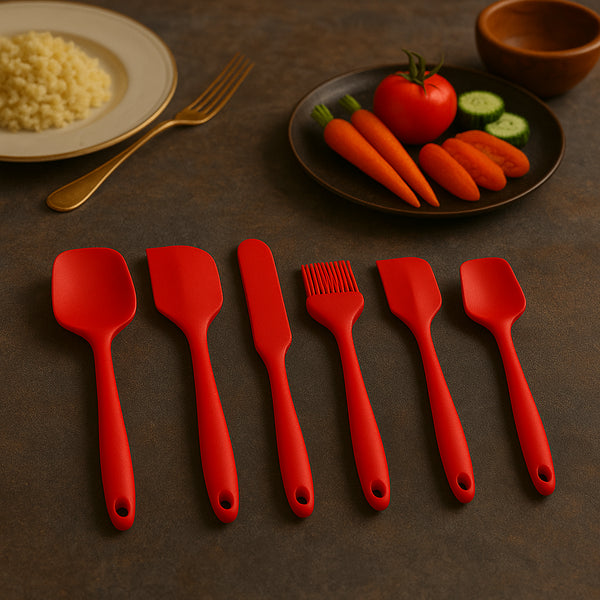Kit Fiora Silicone: 6 Utensílios de Cozinha