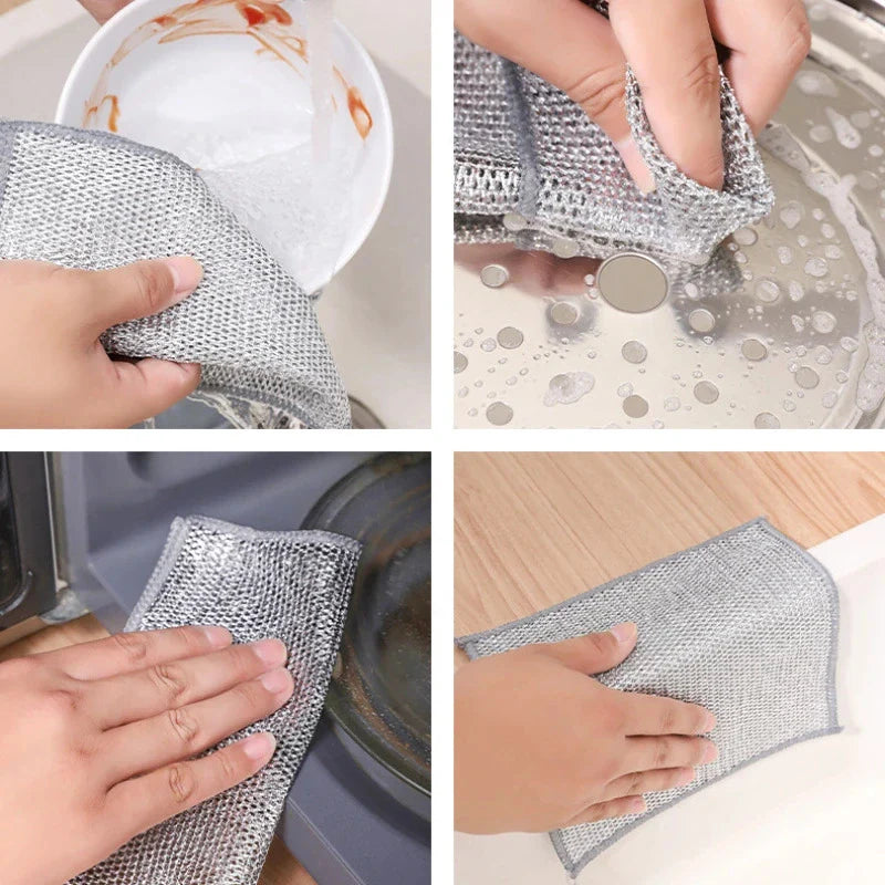 Esfoliante sem Germes: Pano Reutilizável Removedor de Bactérias [Kit 10 Unidades]