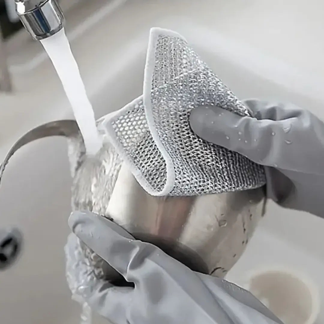 Esfoliante sem Germes: Pano Reutilizável Removedor de Bactérias [Kit 10 Unidades]