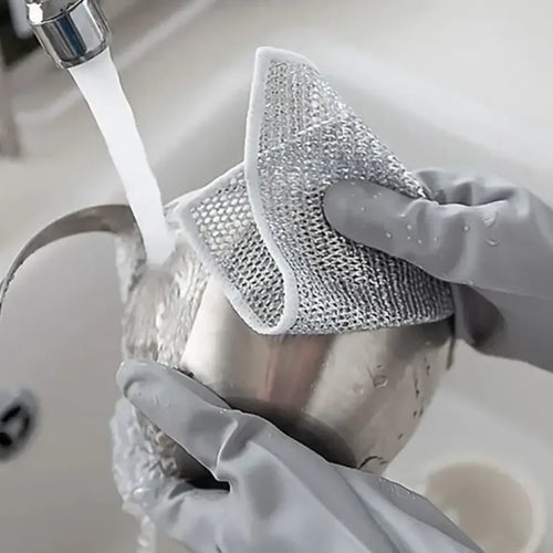 Esfoliante sem Germes: Pano Reutilizável Removedor de Bactérias [Kit 10 Unidades]