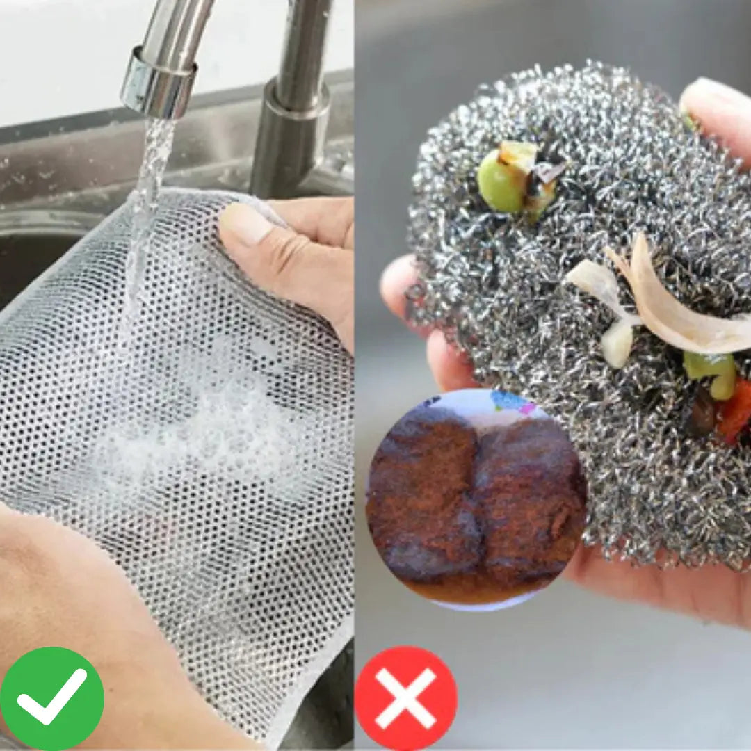 Esfoliante sem Germes: Pano Reutilizável Removedor de Bactérias [Kit 10 Unidades]