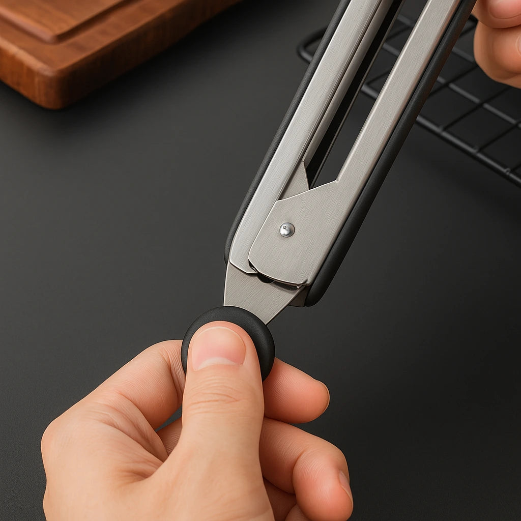 Pegador Lunelli Silicone: 1 Pegador com Cabo de Aço Inox