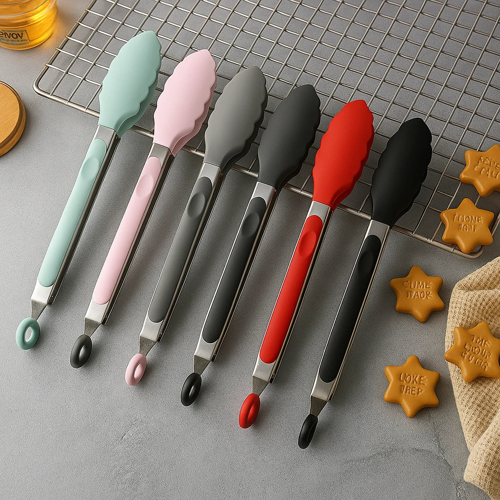 Pegador Lunelli Silicone: 1 Pegador com Cabo de Aço Inox