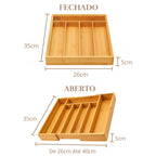 Porta Talheres Imperiale: Organizador Expansível de 7 Divisórias