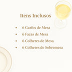 Talheres Veneza: Jogo de Talheres de Luxo de 24 Peças