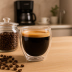 Xícara Gourmet Monarque: Vidro Duplo com Isolamento Térmico