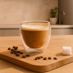 Xícara Gourmet Monarque: Vidro Duplo com Isolamento Térmico