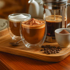 Xícara Gourmet Monarque: Vidro Duplo com Isolamento Térmico